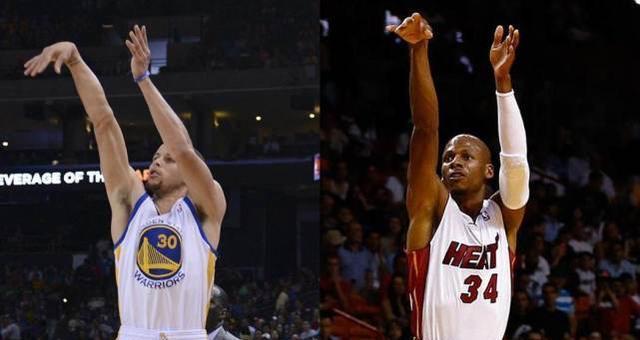  库里三分球数超越雷阿伦  